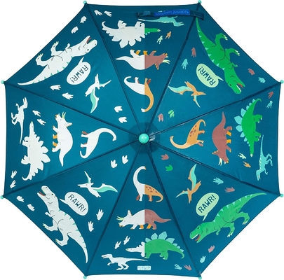 8K 19inch Fiberglass Ribs Windproof Children's Rain Umbrella Cute and Cool Design