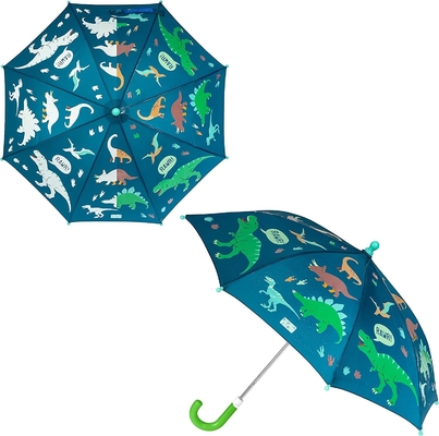 8K 19inch Fiberglass Ribs Windproof Children's Rain Umbrella Cute and Cool Design