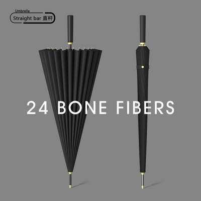 Oversized Double Reinforced Windproof Long Handle Umbrella 24k for Men's Adults