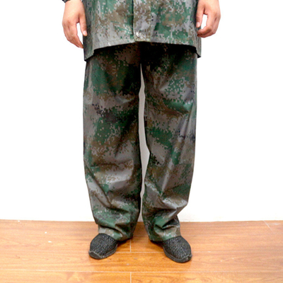 Outdoor Labor Protection Raincoat and Pants Set in Split Jungle Camouflage for Adults