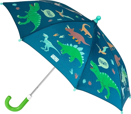 2023 Cute and Cool 8K Hook Handle Windproof Children's Rain Umbrella 190T Nylon Fabric