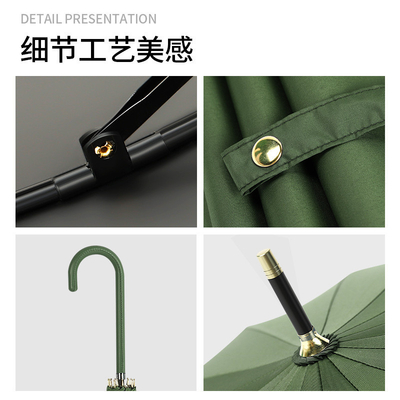 Rubber Handle Advertising Umbrella with Customized Logo and Long Handle Material