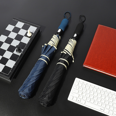 Two-Fold Golf Umbrella Advertising Gift Promotion Umbrella Automatic Sun Folding Umbrella