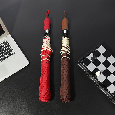 Two-Fold Golf Umbrella Advertising Gift Promotion Umbrella Automatic Sun Folding Umbrella