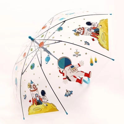 Semi-automatic Astronaut Printing Kids Umbrella Custom Children Umbrella for Kids POE