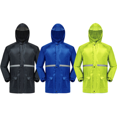 Custom Logo Work Rain Coat Men's Waterproof Jacket for All-Season Two Piece Rain Suit