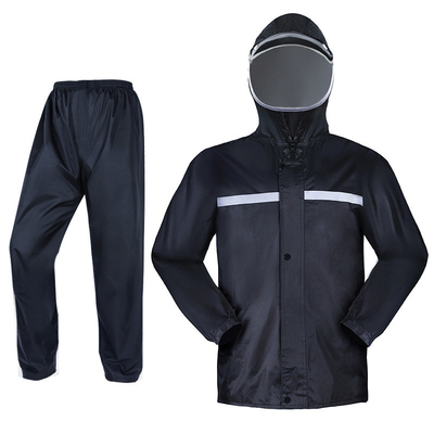 Upgrade your rain protection Adult raincoat set with custom logo and reflective print