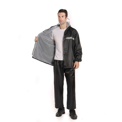 Upgrade your rain protection Adult raincoat set with custom logo and reflective print