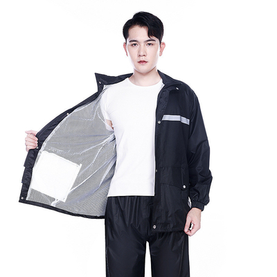 Upgrade your rain protection Adult raincoat set with custom logo and reflective print