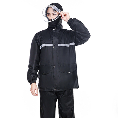 Upgrade your rain protection Adult raincoat set with custom logo and reflective print