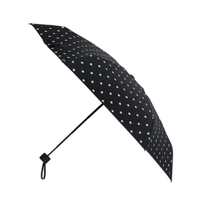 5.6 Inch Length Custom Black Coating Panel Umbrella 6 Folded Customized Printing Logo