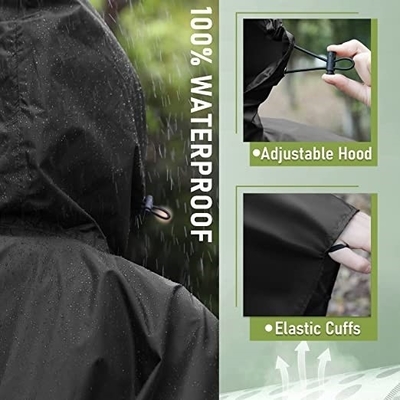 Waterproof Polyester Raincoat for Outdoor Adventures Lightweight and Convenient