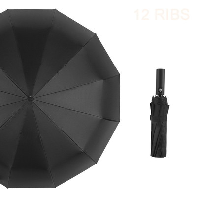 Vinyl Coated Three Fold Sunshade Umbrella with Fiberglass Ribs and Customized Printing