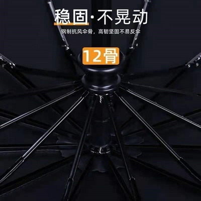Vinyl Coated Three Fold Sunshade Umbrella with Fiberglass Ribs and Customized Printing