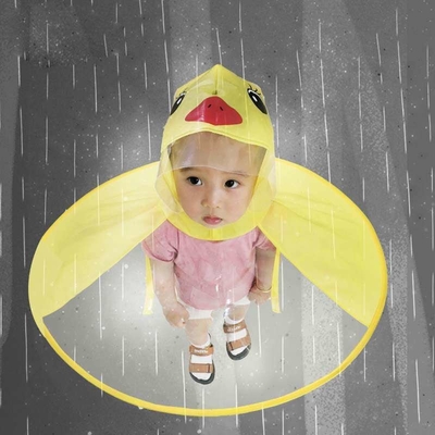 Custom Logo Printing Kids Raincoat Transparent Waterproof Poncho for Conventional Size