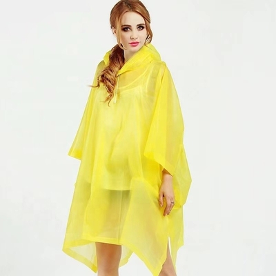 Travel Hiking Rain Gear Yellow Raincoat Adult Convenient Poncho Single-person Rainwear