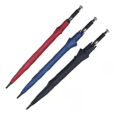 190T Pongee Golf Straight Pole Umbrella for Rain and Sun Custom Logo Advertising