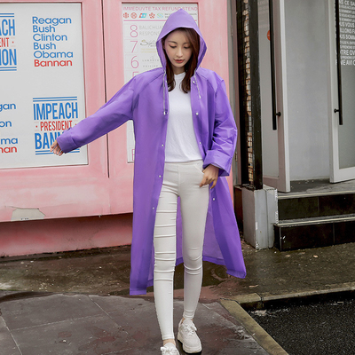 Convenient Raincoats for Adults Fashion EVA Non-Disposable Male and Female Rain Gear