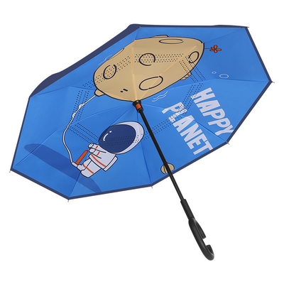 Umbrella for Pupils Free Long Handle Rain and Sunshine Protection 190T Ponegee Fabric