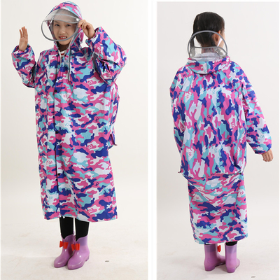 Transparent Long Raincoat RAINWEAR Two-Brimmed Children's Raincoat with One-Piece Poncho