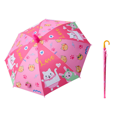 Long Handle Children's Umbrella with Semi-automatic Operation and Waterproof Case