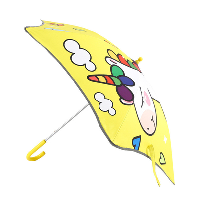 Lightweight All in 1 Cartoon Umbrella for Kids UPF50 Sun Protection 74cm Open Diameter