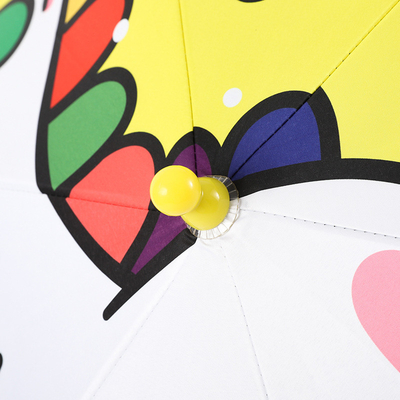Lightweight All in 1 Cartoon Umbrella for Kids UPF50 Sun Protection 74cm Open Diameter
