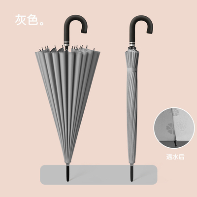 Large Custom Adve Straight Rod Sunshade 16k Long Handle Automatic Weather Umbrella
