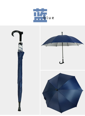 Elderly Self Protection Walking Stick Umbrella with Customized Designs Logo Printing
