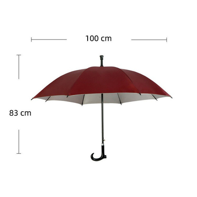 Elderly Self Protection Walking Stick Umbrella with Customized Designs Logo Printing