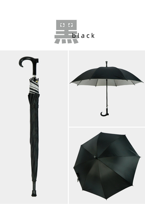 Elderly Self Protection Walking Stick Umbrella with Customized Designs Logo Printing