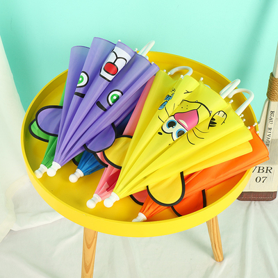Long Handle Children's Umbrella for Kindergarten Shade Made of 190T Pongee Material