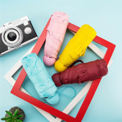 Five-folding UV Protection Capsule Pocket Super Tiny Umbrella with Full Plate Printing