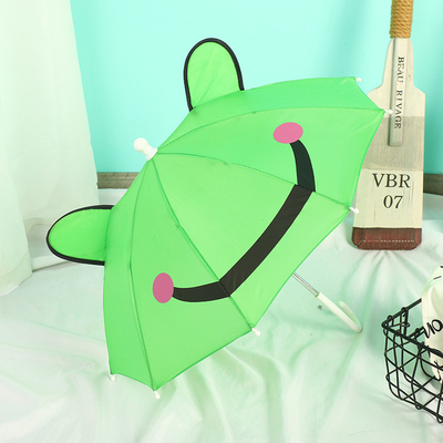 Customized Color Mini Children's Umbrella with Long Handle and Adorable Cartoon Design
