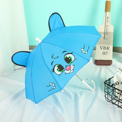 Customized Color Mini Children's Umbrella with Long Handle and Adorable Cartoon Design