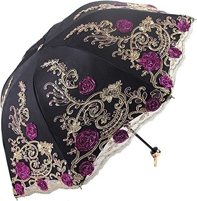 Special Handle Vintage Lace UV Sun Umbrella for Personalized and Customized Wedding