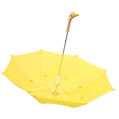 Cute Children Windproof School Umbrella with Customized Logo and Semi-Automatic Control