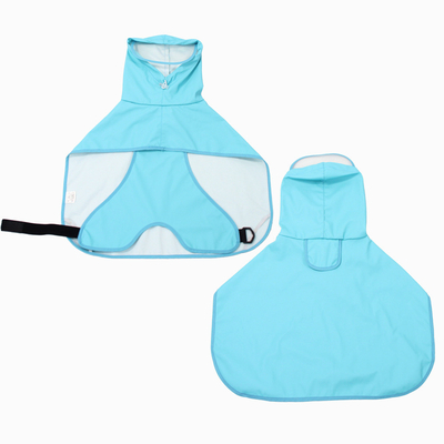 Poncho Style Waterproof Reflective Dog Raincoat with Harness Opening and Poop Bag Pocket