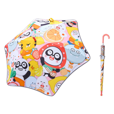Children's Umbrella Cartoon UV Protection Safe Round Corner Sun Umbrella for Kindergarten