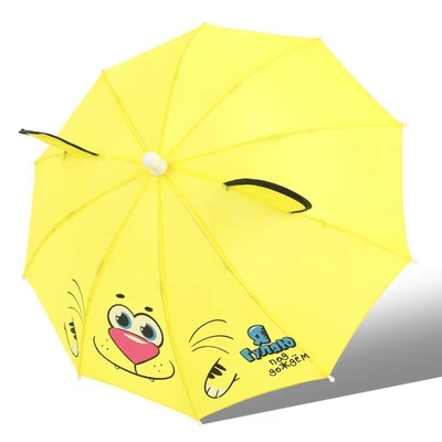Auto Open Manual Close Kids Umbrella with Straight Hook Handle and Lightweight Fabric
