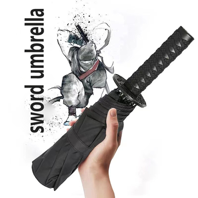Creative Samurai Sword Handle Umbrella for Adults Windproof Male Female Car Parasol