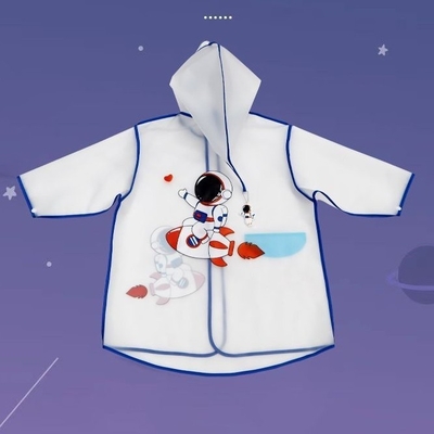 EVA Raincoats for Children Transparent Thick One-Piece Long Poncho and Rain Shoes Set