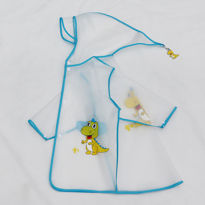 EVA Raincoats for Children Transparent Thick One-Piece Long Poncho and Rain Shoes Set