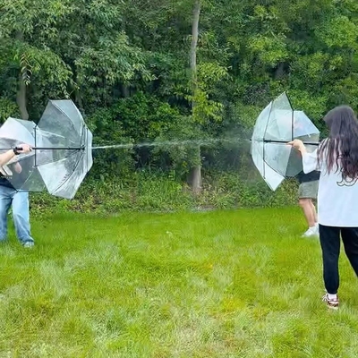 Customized Logo Long Handle Water Spray Umbrella for Kids' Outdoor Activities