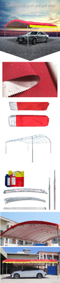 Outdoor Entertainment Tarpaulin Telescopic Awning for Warehouse and Folding Food Stall