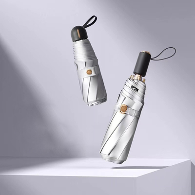 Titanium Silver Victoria-Secret Printing Flower Umbrella for Adults and Corporate Gifts