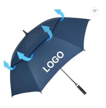 Control Semi-automatic All in 1 Function Custom Logo Golf Umbrella with Large Canopy