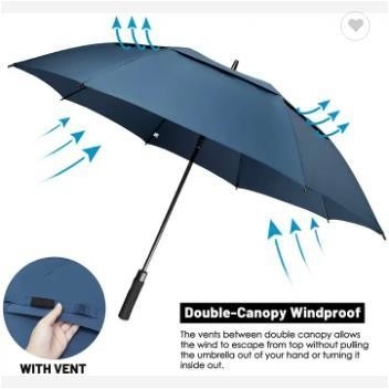 Control Semi-automatic All in 1 Function Custom Logo Golf Umbrella with Large Canopy