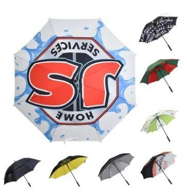 14mm Shaft Windproof Custom Logo Golf Umbrella for Promotion and Big Travel Paraguas