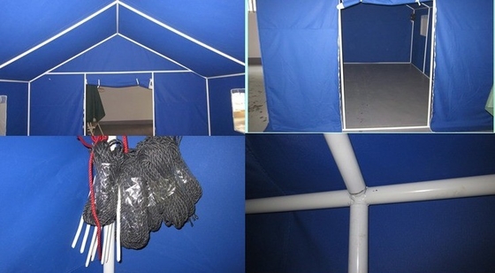 Thickened Galvanized Pipe Camping Tent for Construction Staff in Disaster Relief Site